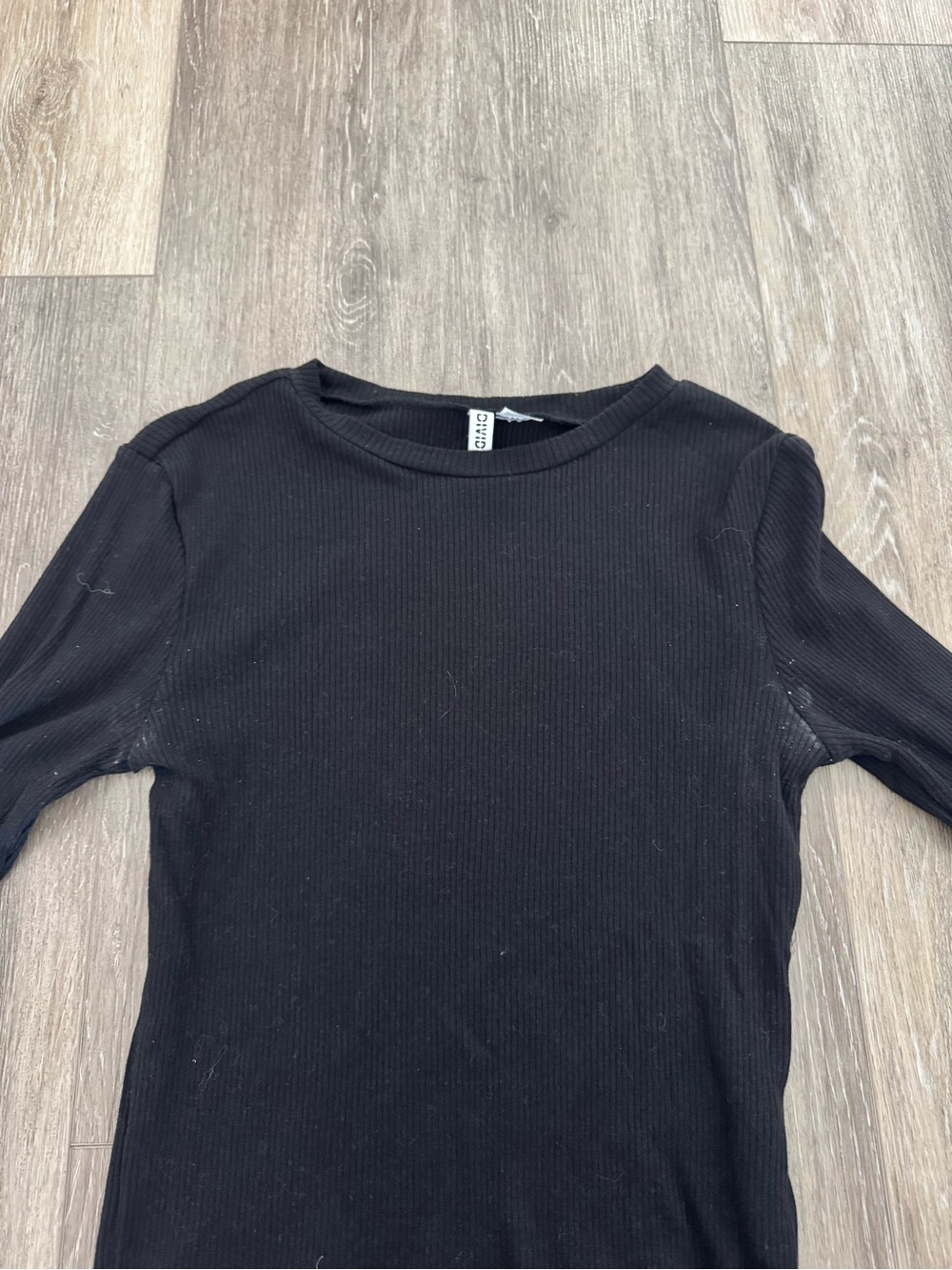 H&M Black Ribbed Long-Sleeve Top - Picture 2 of 4